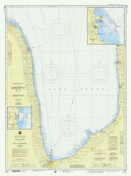 Port Huron to Pte. Aux Barques 1976 Lake Huron Harbor Chart Reprint Great Lakes 5 - 51