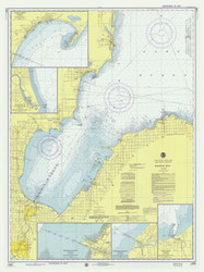 Saginaw Bay 1975 Lake Huron Harbor Chart Reprint Great Lakes 5 - 52