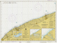 Lake Erie - Ashtabula to Chagrin River 1978 Lake Erie Harbor Chart Reprint Great Lakes 3 - 34