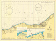 Lake Erie - Moss Point to Vermilion 1944 Lake Erie Harbor Chart Reprint Great Lakes 3 - 35