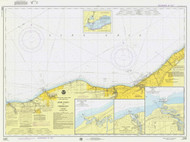 Lake Erie - Moss Point to Vermilion 1975 Lake Erie Harbor Chart Reprint Great Lakes 3 - 35