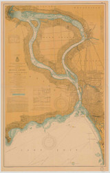 Upper Niagra River 1902 Lake Erie Harbor Chart Reprint Great Lakes 3 - 312