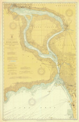 Upper Niagra River 1910 Lake Erie Harbor Chart Reprint Great Lakes 3 - 312