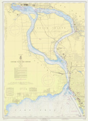 Upper Niagra River 1965 Lake Erie Harbor Chart Reprint Great Lakes 3 - 312