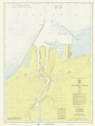 Ashtabula Harbor 1974 Lake Erie Harbor Chart Reprint Great Lakes 3 - 342