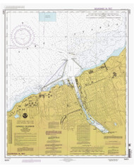 Oswego Harbor 1997 Lake Ontario Harbor Chart Reprint Great Lakes 2 - 225