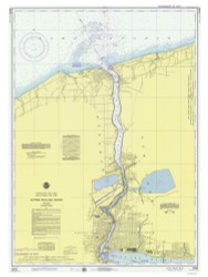Lower Niagara Harbor 1975 Lake Ontario Harbor Chart Reprint Great Lakes 2 - 256