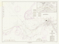 Head of Lake Nicolet to Whitefish Bay 1974 Northwest Lake Huron Harbor Chart Reprint Great Lakes 6 - 63