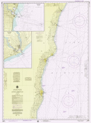 Algoma to Sheboygan 1975 Lake Michigan Harbor Chart Reprint Great Lakes 7 - 73