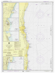 Port Washington to Waukegan 1975 Lake Michigan Harbor Chart Reprint Great Lakes 7 - 74