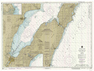 Algoma and Oconto 1989 Lake Michigan Harbor Chart Reprint Great Lakes 7 - 703