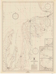 Grand Traverse Bay to Little Traverse Bay 1947 Lake Michigan Harbor Chart Reprint Great Lakes 7 - 706