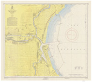Milwaukee Harbor 1957 Lake Michigan Harbor Chart Reprint Great Lakes 7 - 743