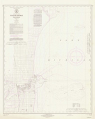 Racine Harbor 1972 Lake Michigan Harbor Chart Reprint Great Lakes 7 - 745