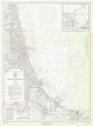 Chicago Lake Front 1972 Lake Michigan Harbor Chart Reprint Great Lakes 7 - 751