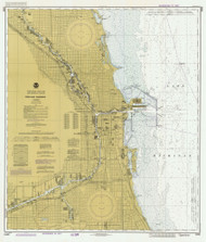 Chicago Harbor 1983 Lake Michigan Harbor Chart Reprint Great Lakes 7 - 752