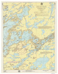 Basswood Lake East 1976 Minnesota-Ontario Border Lakes Nautical Chart Reprint Great Lakes 8 - 811