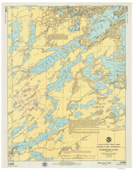Basswood Lake West 1976 Minnesota-Ontario Border Lakes Nautical Chart Reprint Great Lakes 8 - 812