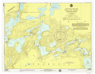 Basswood River 1976 Minnesota-Ontario Border Lakes Nautical Chart Reprint Great Lakes 8 - 814