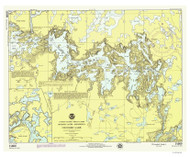 Crooked Lake 1976 Minnesota-Ontario Border Lakes Nautical Chart Reprint Great Lakes 8 - 813