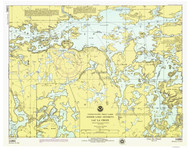 Lac La Croix 1976 Minnesota-Ontario Border Lakes Nautical Chart Reprint Great Lakes 8 - 815