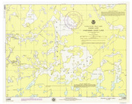 Northern Light lake 1973 Minnesota-Ontario Border Lakes Nautical Chart Reprint Great Lakes 8 - 807