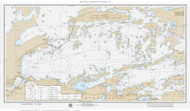 Rainy Lake West - Tan 1976 Minnesota-Ontario Border Lakes Nautical Chart Reprint Great Lakes 8 - Custom