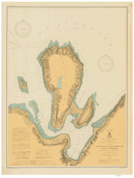 Grand Island and Approaches 1905 Lake Superior Harbor Chart Reprint Great Lakes 9 - 931