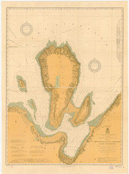 Grand Island and Approaches 1914 Lake Superior Harbor Chart Reprint Great Lakes 9 - 931