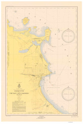 Marquette and Presque Isle Harbors 1952 Lake Superior Harbor Chart Reprint Great Lakes 9 - 935
