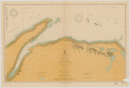 Huron Bay and Huron Islands 1915 Lake Superior Harbor Chart Reprint Great Lakes 9 - 942