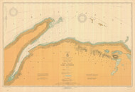 Huron Bay and Huron Islands 1927b Lake Superior Harbor Chart Reprint Great Lakes 9 - 942