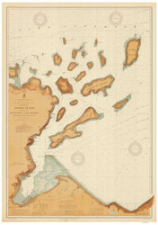 Apostle Islands 1909 Lake Superior Harbor Chart Reprint Great Lakes 9 - 961