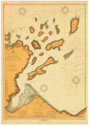 Apostle Islands 1925 Lake Superior Harbor Chart Reprint Great Lakes 9 - 961