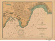 Agate and Burlington Bays 1907 Lake Superior Harbor Chart Reprint Great Lakes 9 - 968 Color