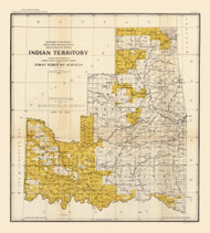Indian Territory - Progress of Sub-Division Survey 1898-1902 Oklahoma Regional