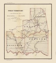 Indian Territory - Railroad Systems 1902 Oklahoma Regional