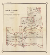 Indian Territory - Townsites Approved 1902 Oklahoma Regional
