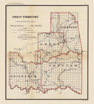 Indian Territory - Railroad Systems 1903 Oklahoma Regional