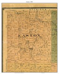 Easton, Kansas 1894 Old Town Map Custom Print - Leavenworth Co.