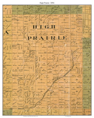 High Prairie, Kansas 1894 Old Town Map Custom Print - Leavenworth Co.