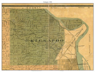 Kickapoo, Kansas 1894 Old Town Map Custom Print - Leavenworth Co.