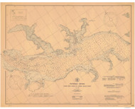 Potomac River 2 from Piney Point to Lower Cedar Point 1906 - Old Map Nautical Chart AC Harbors 389 - Chesapeake Bay