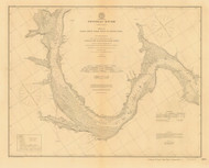 Potomac Point 3 from Lower Cedar Point to Indian Head 1882a - Old Map Nautical Chart AC Harbors 390 - Chesapeake Bay