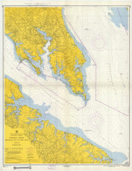 Potomac River 1 Chesapeake Bay to Piney Point 1956 - Old Map Nautical Chart AC Harbors 557 - Chesapeake Bay