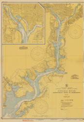 Potomac River 4 Mattawoman Creek to Georgetown 1942 - Old Map Nautical Chart AC Harbors 560 - Chesapeake Bay