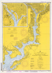 Potomac River 4 Mattawoman Creek to Georgetown 1974 - Old Map Nautical Chart AC Harbors 560 - Chesapeake Bay