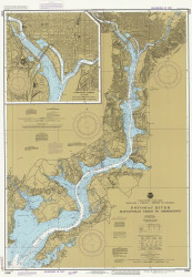 Potomac River 4 Mattawoman Creek to Georgetown 1984 - Old Map Nautical Chart AC Harbors 560 - Chesapeake Bay