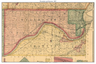 Wyandotte and Shawnee, Kansas 1887 Old Town Map Custom Print - Wyandotte Co.