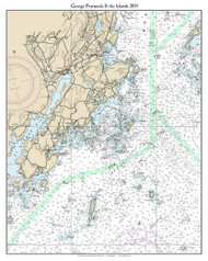 George Peninsula & the Islands  Rockland, Maine 2014  Custom - 80000 Penobscot   2014 - New England 80,000 Scale Custom Chart